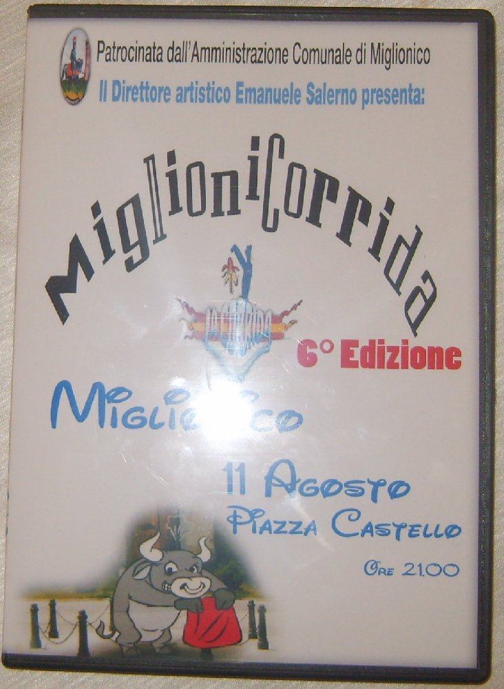 Michelangelo al canto per la Serata di Presentazione del cofanetto DVD della MIGLIONICORRIDA 6^ Edizione 2012