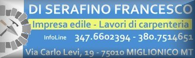 Impresa Edile e Lavori di Carpenteria  di  Francesco Di Serafino  a MIGLIONICO (MT) in via Carlo Levi, 19 