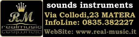 Real Music Strumenti Musicali a MATERA in via Collodi 23 - Tel./Fax InfoLine: 0835.382227 - Visita il sito web di Real Music Matera. WebSite: www-real-music.it